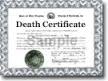 Death certificate, Thomas Gilmore, 1887, Oxford County, Ontario