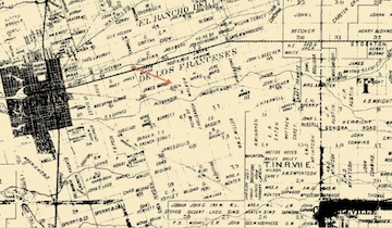 1883 landowner's map, San Joaquin County, locating William K. Walker's farm
