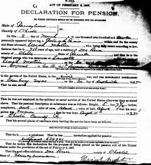 Widow's application for military pension benefits, based on service of John Dogens Forester, 1848, Hamilton County, Illinois. (Rev. War service, Virginia)
